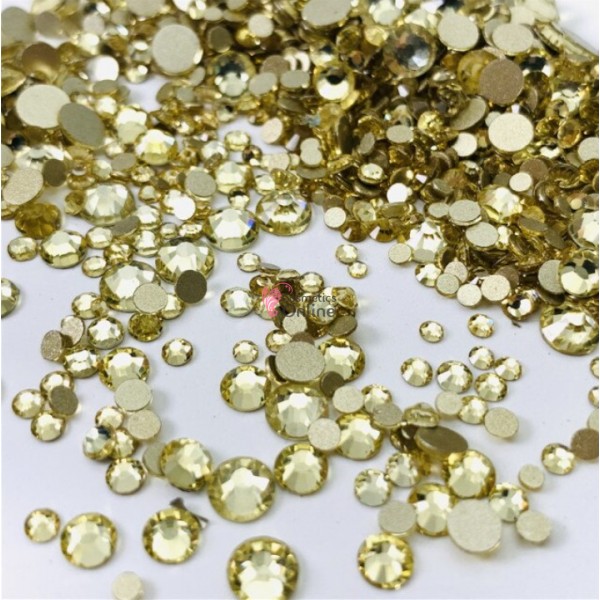 Strasuri din cristale pentru make-up, model Gold SM009 Gold Light